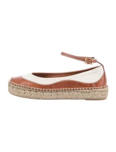 Pre-owned Zimmermann Leather Espadrilles In Neutrals