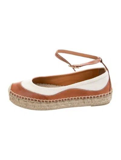 Pre-owned Zimmermann Leather Espadrilles In Neutrals