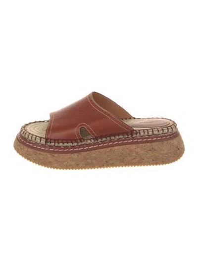 Pre-owned Zimmermann Leather Espadrilles In Orange