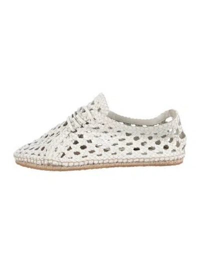 Pre-owned Zimmermann Leather Espadrilles In White