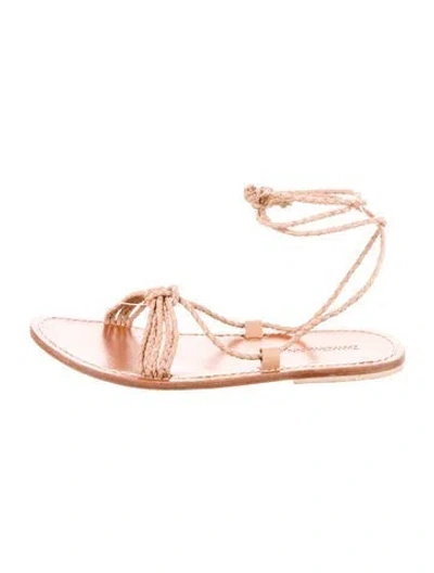 Pre-owned Zimmermann Leather Gladiator Sandals In Pink