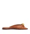 Zimmermann Leather Gleam Slides In Brown