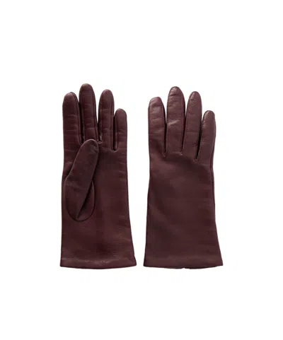 Zimmermann Leather Gloves In Burgundy