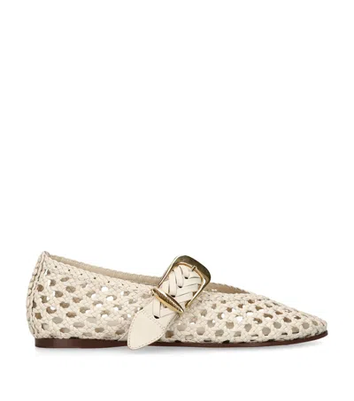 Zimmermann Leather Helix Ballet Flats In White