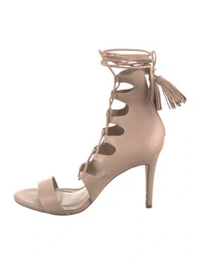 Pre-owned Zimmermann Leather Lace-up Boots In Neutral