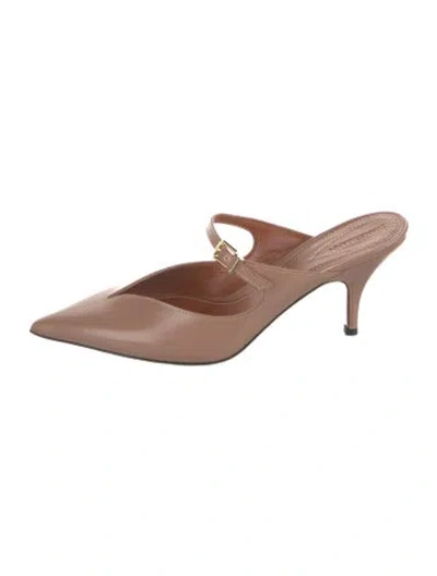 Pre-owned Zimmermann Leather Mules In Neutral