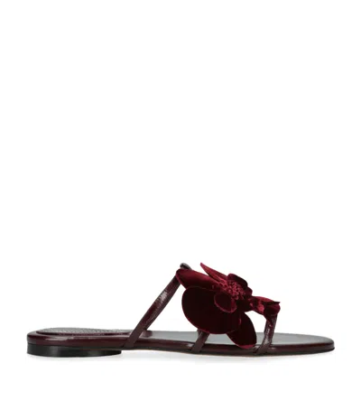 Zimmermann Leather Orchid Sandals In Red