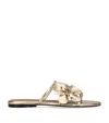 Zimmermann Orchid Flat Sandal Metallic Straps Floral