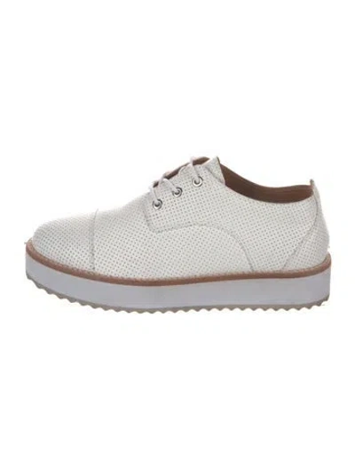 Pre-owned Zimmermann Leather Oxfords In White