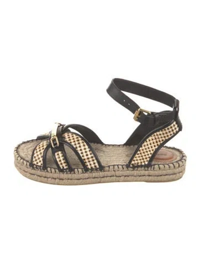 Pre-owned Zimmermann Leather Patterned Espadrilles In Neutral