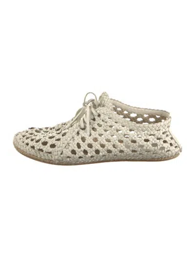 Pre-owned Zimmermann Leather Patterned Espadrilles In Neutrals