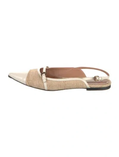 Pre-owned Zimmermann Leather Patterned Flats In Neutrals