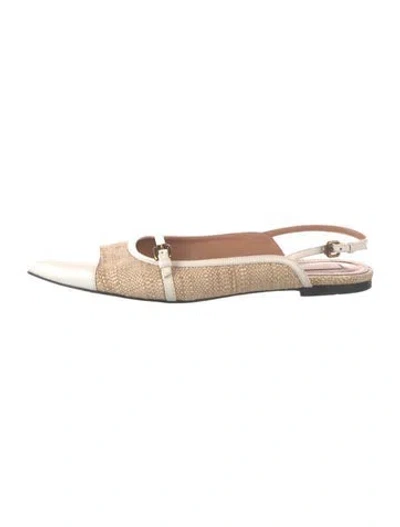 Pre-owned Zimmermann Leather Patterned Flats In Neutrals