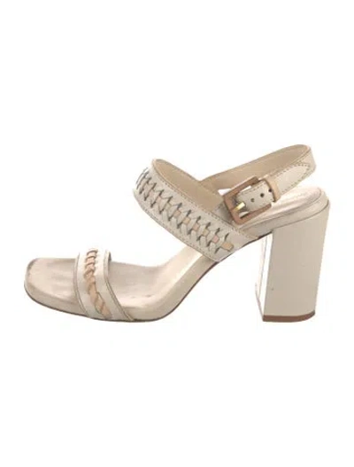 Pre-owned Zimmermann Leather Patterned Sandals In Neutrals