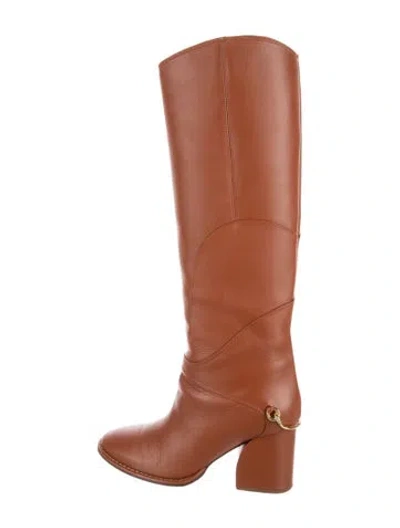 Pre-owned Zimmermann Leather Riding Boots In Brown