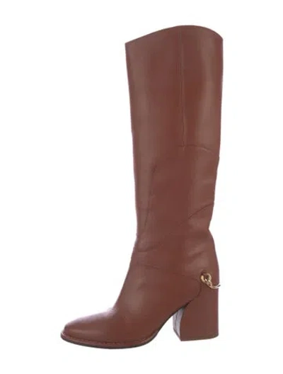 Pre-owned Zimmermann Leather Riding Boots In Brown