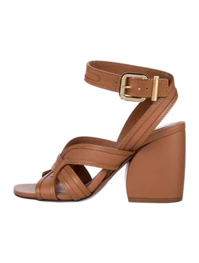 Pre-owned Zimmermann Leather Sandals In Brown
