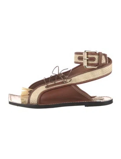Pre-owned Zimmermann Leather Sandals In Brown