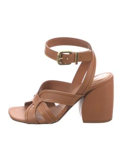 Pre-owned Zimmermann Leather Sandals In Brown