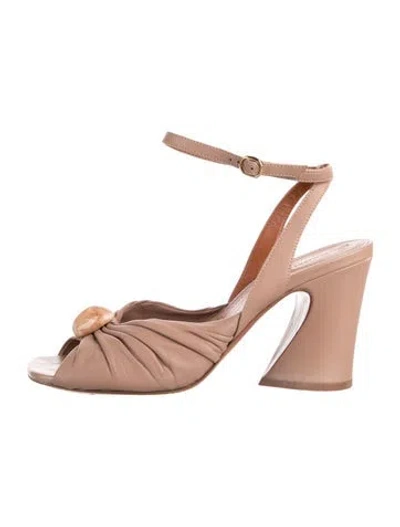 Pre-owned Zimmermann Leather Sandals In Neutral