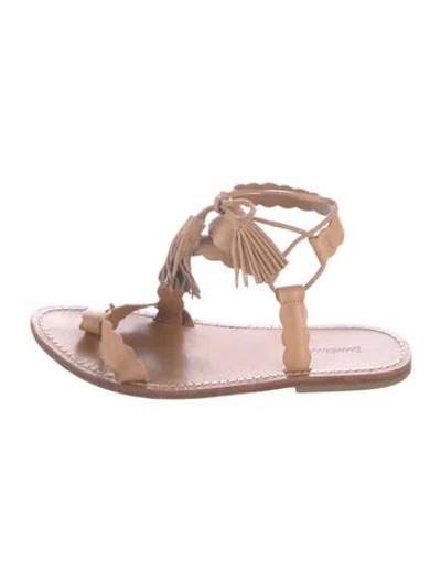 Pre-owned Zimmermann Leather Sandals In Neutrals