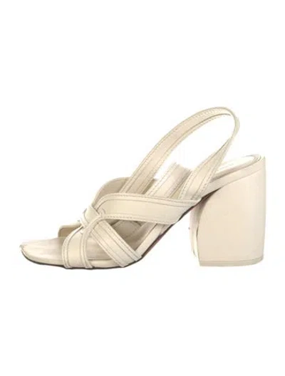 Pre-owned Zimmermann Leather Sandals In Neutrals