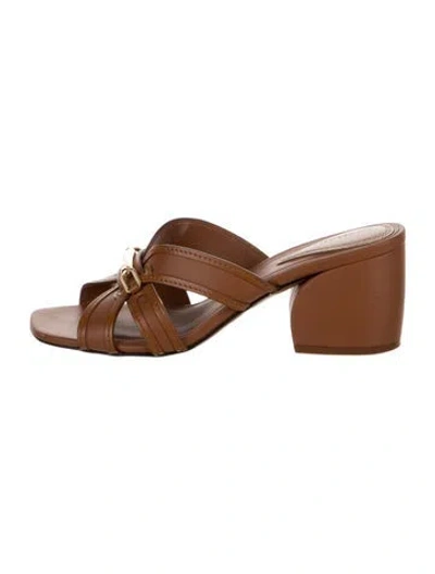 Pre-owned Zimmermann Leather Sandals In Neutrals