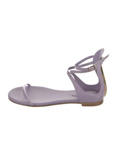 Pre-owned Zimmermann Leather Sandals In Purple