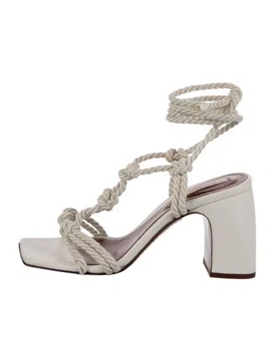 Pre-owned Zimmermann Leather Sandals In White
