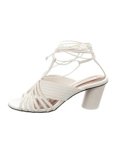 Pre-owned Zimmermann Leather Sandals In White