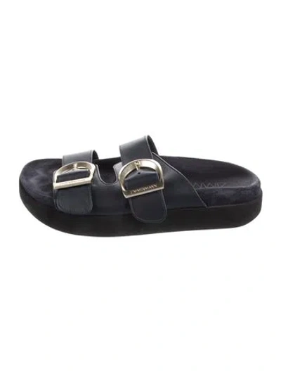 Pre-owned Zimmermann Leather Slides In Blue