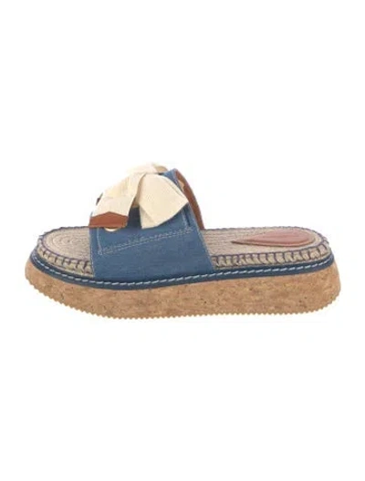 Pre-owned Zimmermann Leather Slides In Blue