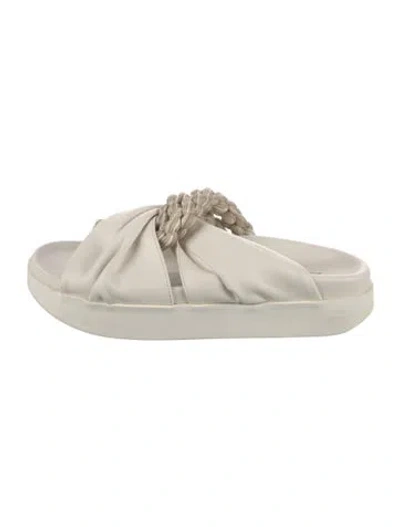 Pre-owned Zimmermann Leather Slides In Neutrals