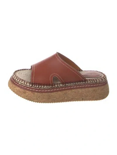 Pre-owned Zimmermann Leather Slides In Orange