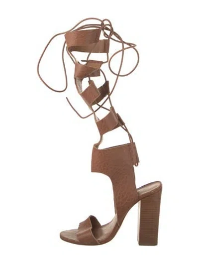 Pre-owned Zimmermann Leather Slingback Pumps In Brown