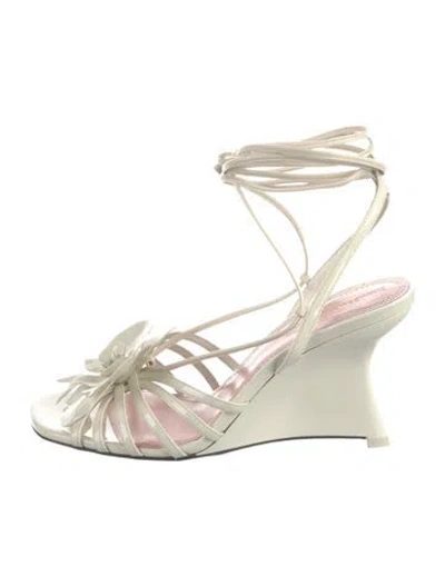 Pre-owned Zimmermann Leather Slingback Pumps In White