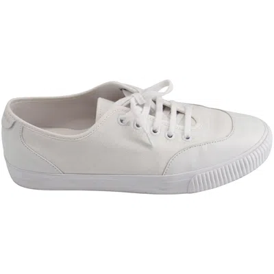 Zimmermann Leather-trimmed Sneakers In White Canvas