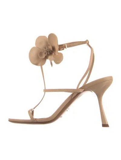 Pre-owned Zimmermann Leather T-strap Pumps In Neutral
