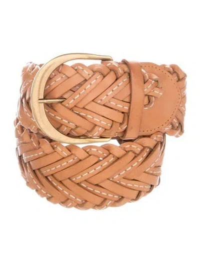 Pre-owned Zimmermann Leather Waist Belt In Brown