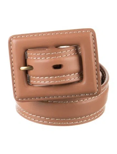 Pre-owned Zimmermann Leather Waist Belt In Brown