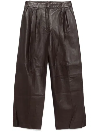 Zimmermann Lederhose Mit Weitem Bein In Brown