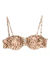 Zimmermann Leopard-print Bikini Top In Brown