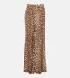 Zimmermann Womens Chocolate Leopard Leopard Print Flared-leg High-rise Crepe Trousers In Chocolate Leopard