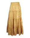 Zimmermann Leopard-print Maxi Skirt In Yellow Cotton In Yellow