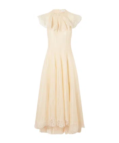 Zimmermann Light And Flowy Maxi Dress In Nude