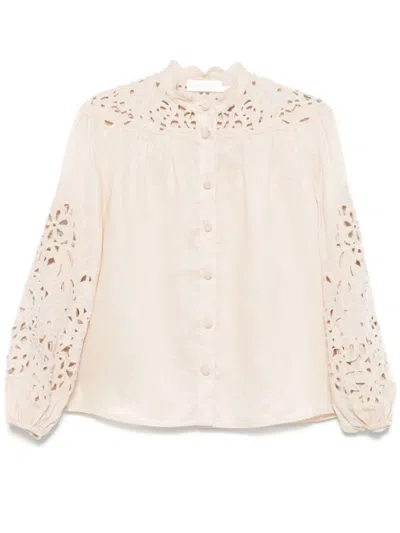 ZIMMERMANN ZIMMERMANN LIGHT BEIGE WYLIE SHIRT