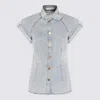 Zimmermann Light Blue Cotton Shirt In White
