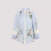Zimmermann Everley Linen Blouse In Light Blue