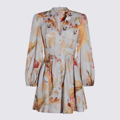 ZIMMERMANN ZIMMERMANN LIGHT BLUE LINEN DRESS