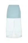 Zimmermann Light Blue Organza Crush Layered Skirt In Light Blue
